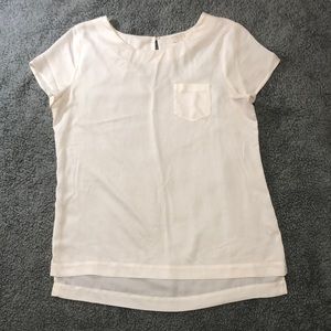 J Crew Silky Cream Shirt with Pocket size - medium